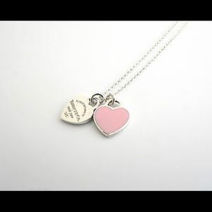 tiffany and co pink heart necklace